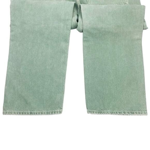 NWT AGOLDE Cooper Cargo High Rise Straight Leg Jean Sz 34 Salamander Green - Picture 16 of 16
